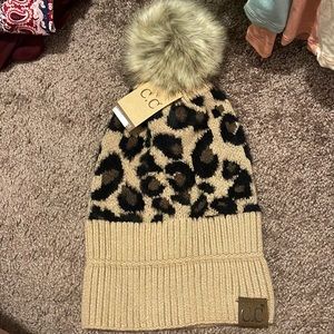 C.C Cheetah Print Beanie